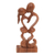 Wood sculpture, 'Harmony' - Hand Crafted Heart Shaped Sculpture