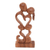 Wood sculpture, 'Harmony' - Hand Crafted Heart Shaped Sculpture