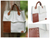 Lederhandtasche, 'Städtische Safari in Weiß'. - Handtasche aus Leder