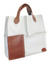 Lederhandtasche, 'Städtische Safari in Weiß'. - Handtasche aus Leder