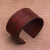 Leather bracelet, 'Crimson Reality' - Indonesian Leather Cuff Bracelet 