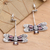 Garnet drop earrings, 'Dragonfly' - Garnet drop earrings (image 2) thumbail