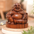 Wood statuette, 'Jovial Buddha' - Original Wood Sculpture  thumbail