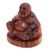 Wood statuette, 'Jovial Buddha' - Original Wood Sculpture  (image 2b) thumbail