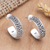 Sterling silver half hoop earrings, 'Balinese Dreams' - Sterling Silver Hoop Earrings thumbail
