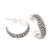 Sterling silver half hoop earrings, 'Balinese Dreams' - Sterling Silver Hoop Earrings (image 2b) thumbail