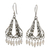 Pearl chandelier earrings, 'River Mountain' - Bridal Sterling Silver Pearl Chandelier Earrings thumbail