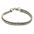 Sterling silver braided bracelet, 'Links of Power' - Sterling Silver Chain Bracelet thumbail