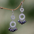Pearl chandelier earrings, 'Eclipse in Black' - Pearl chandelier earrings (image 2) thumbail
