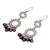 Pearl chandelier earrings, 'Eclipse in Black' - Pearl chandelier earrings (image 2d) thumbail