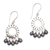 Pearl chandelier earrings, 'Black Moon Aura' - Sterling Silver Pearl Chandelier Earrings (image 2a) thumbail