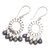 Pearl chandelier earrings, 'Black Moon Aura' - Sterling Silver Pearl Chandelier Earrings (image 2c) thumbail