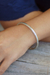 Sterling silver bangle bracelet, 'Moon Silver' - Sterling Silver Bangle Bracelet