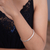 Sterling silver bangle bracelet, 'Moon Glow' - Unique Sterling Silver Bangle Bracelet