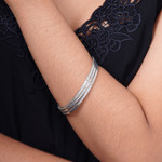 Sterling silver bangle bracelets, 'Moon Silver' (set of 3) - Sterling Silver Bangle Bracelets (Set of 3)