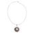 Cultured pearl pendant necklace, 'Pink Sunflower' - Artisan Crafted Floral Sterling Silver and Pearl Necklace (image 2d) thumbail