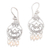 Pearl chandelier earrings, 'Bali Melody' - Sterling Silver Pearl Chandelier Earrings