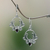 Garnet dangle earrings, 'Sundial' - Garnet dangle earrings