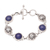 Lapis lazuli link bracelet, 'Tortoise Shells' - Lapis Lazuli Sterling Silver Link Bracelet thumbail