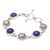 Lapis lazuli link bracelet, 'Tortoise Shells' - Lapis Lazuli Sterling Silver Link Bracelet (image 2c) thumbail