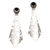 Onyx drop earrings, 'Silver Scimitar' - Onyx drop earrings