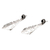 Onyx drop earrings, 'Silver Scimitar' - Onyx drop earrings (image 2c) thumbail