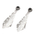 Onyx drop earrings, 'Silver Scimitar' - Onyx drop earrings (image 2d) thumbail