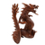 Wood statuette, 'Dancing Dragon II' - Suar Wood Sculpture from Indonesia