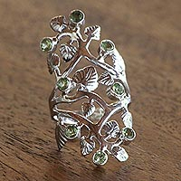 Peridot cocktail ring, 'Forest Light'