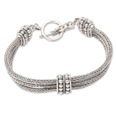 Sterling Silver Chain Bracelet - Loyalty | NOVICA Canada