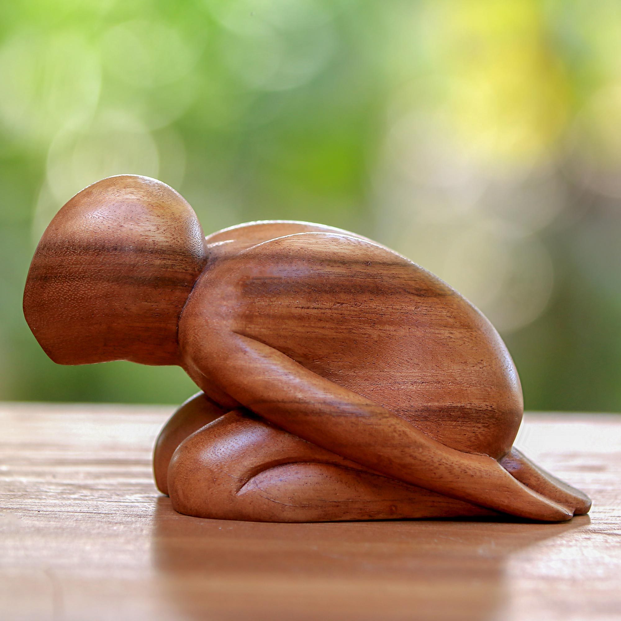 UNICEF Market Wood sculpture Yoga Position