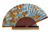 Silk batik fan, 'Springtime' - Indonesian Batik Silk Fan Accessory