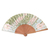Silk batik fan, 'Feminine' - Floral Batik Silk Fan (image 2a) thumbail