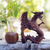 Wood statuette, 'Winged Dragon' - Hand Carved Wood Dragon Sculpture (image 2j) thumbail
