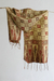 Silk batik scarf, 'Javanese Flower' - Floral Silk Batik Patterned Scarf