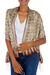 Silk batik scarf, 'Budding Jasmine' - Floral Silk Batik Scarf