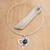 Onyx choker, 'Turtle Heart' - Onyx and Sterling Silver Collar Necklace (image 2b) thumbail