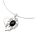Onyx choker, 'Turtle Heart' - Onyx and Sterling Silver Collar Necklace (image 2d) thumbail