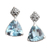 Blue topaz earrings, 'Mystic Trinity' - Blue Topaz Sterling Silver Dangle Earrings thumbail