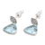 Blue topaz earrings, 'Mystic Trinity' - Blue Topaz Sterling Silver Dangle Earrings (image 2c) thumbail