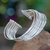 Sterling silver cuff bracelet, 'Concentric' - Sterling Silver Cuff Bracelet (image 2) thumbail