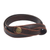 Distressed leather wrap bracelet, 'Daring in Brown' - Modern Leather Wrap Bracelet (image 2a) thumbail