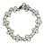 Sterling silver link bracelet, 'Clubs and Diamonds' - Sterling silver link bracelet