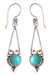 Sterling silver dangle earrings, 'Destiny' - Sterling Silver Dangle Earrings (image 2a) thumbail