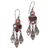 Garnet chandelier earrings, 'Forest Princess' - Sterling Silver Garnet Chandelier Earrings thumbail