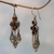 Garnet chandelier earrings, 'Forest Princess' - Sterling Silver Garnet Chandelier Earrings (image 2b) thumbail