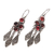 Garnet chandelier earrings, 'Forest Princess' - Sterling Silver Garnet Chandelier Earrings (image 2c) thumbail