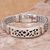 Men's sterling silver pendant bracelet, 'Balinese Knight' - Men's Sterling Silver Link Bracelet thumbail