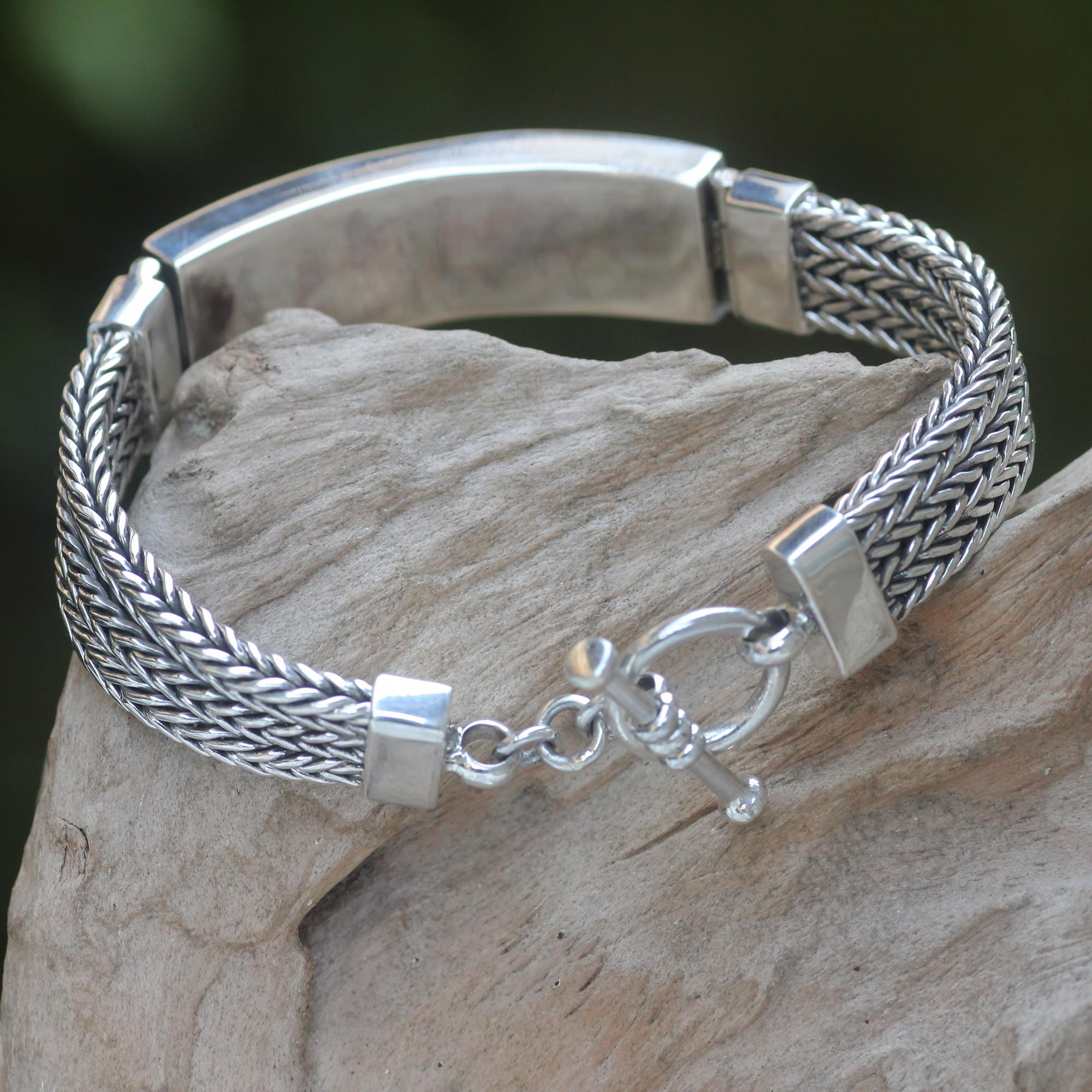 Men's Silver Link Bracelet - New Classic | NOVICA