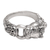 Garnet men's ring, 'Silver Tiger' - Men's Artisan Crafted Sterling Silver Ring thumbail